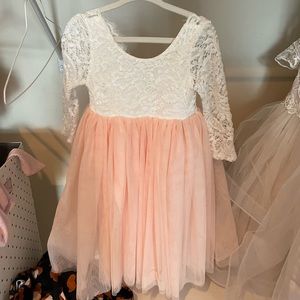 Toddler lace and tulle dress